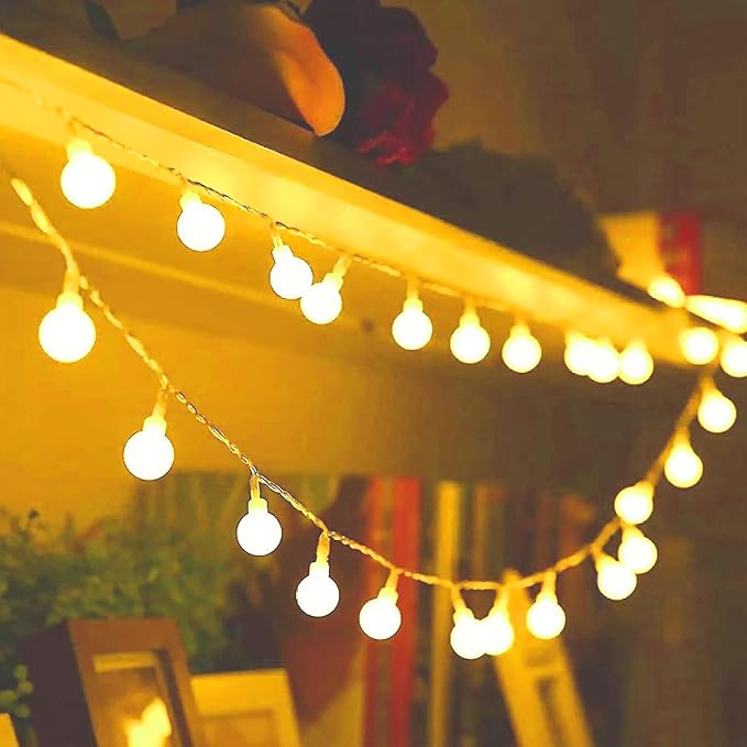 Battery Fairy Lights, Christmas Lights Battery Powered with 8 Lighting Modes 16ft 50LEDs Waterproof Fairy Lights for Bedroom Outdoor Party Living Room[Energy Class A]