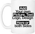 SAMAR Personalised Mug - Add Your Text, Picture, Design or Logo on This Ceramic Coffee Mug 11oz. Customised Gift idea for Birthday, Wedding, Anniversary and for Other Special Moments