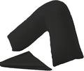 Comfy Nights Orthopedic V Shape Pillow Extra Support For Head, Neck & Back with Free Cover - Black