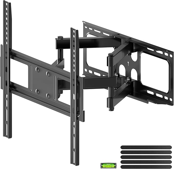 TV Wall Bracket, Swivel Tilt TV Wall Mount for Most 26"-70" Flat/Curved Screens up to 45kg, Full Motion TV Bracket Fits 12”/16” Wood Stud, Max VESA 400x400mm(MA570)