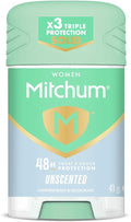 Mitchum Women Triple Odor Defense 48HR Protection Stick Deodorant & Anti-Perspirant, Unscented, 41g