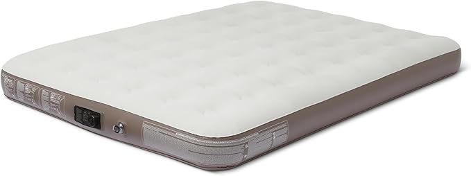 Amazon Basics Electric Air Mattress - Built-in Pump, Portable Inflatable Airbed with Carry Bag, UK Plug, Queen Size 203x152x25cm