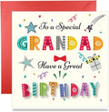 Papa Prints Granddad Birthday Card Happy Birthday Card Granddad (145 x 150 mm) Grandad Birthday Cards for Grandad Happy Birthday Grandad Card with Envelope