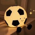 Football Night Light, Cartoon Football Lamp Squishy Silicone Baby Nursery Night Light with 3 Level Dimmable Rechargeable Bedside Lamp Nightlight Gifts for Kids Toddler Bedroom Home Office Decor[Energy Class E]