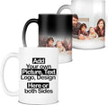 SAMAR Personalised Color Changing Heat Mug - Add Your Text, Picture, Design or Logo on This 11oz Cup. Customised Gift idea for Birthday, Wedding, Father Day, Anniversary and for Other Special Moments