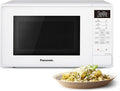 Panasonic NN-E27JWMBBQ 20L Compact Microwave, 800W, Touch Control, 5 Power Levels, 9 Auto Programmes, Defrost, Glass Turntable, White