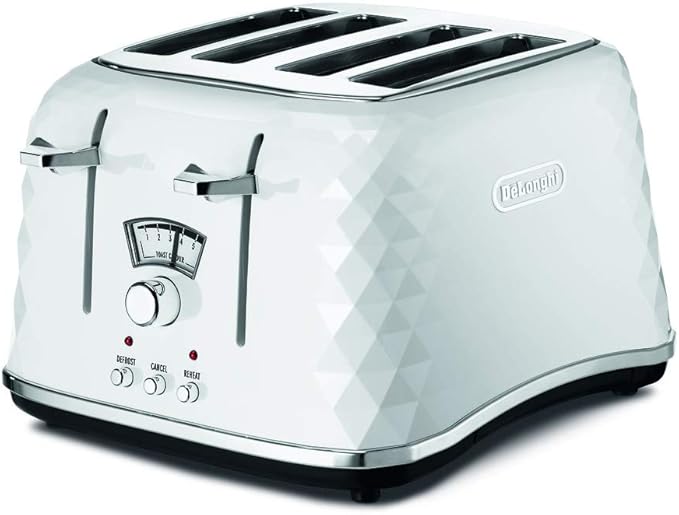 De'Longhi Brillante CTJ4003W 4-Slice Toaster - White