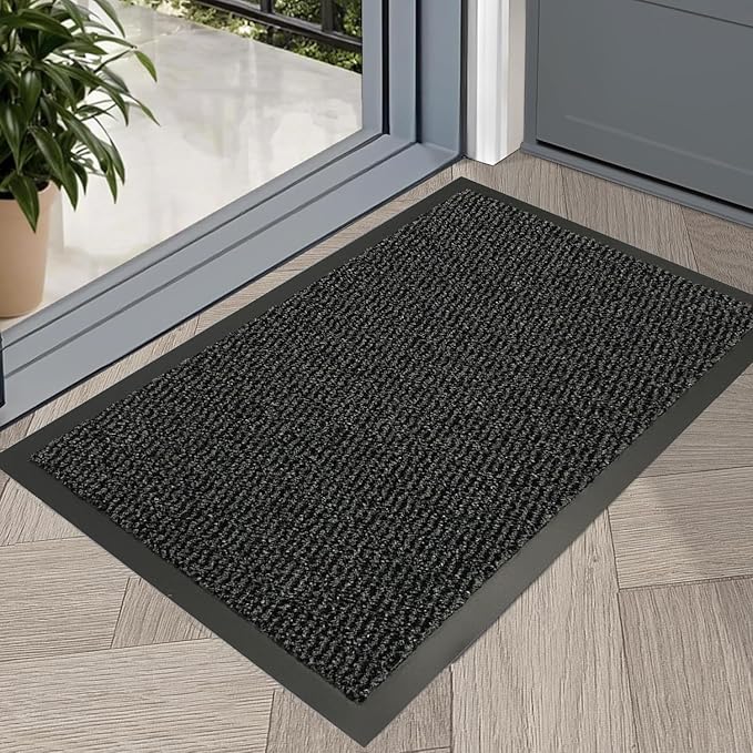Door Mats Indoor – Absorbent, Non-Slip, Washable Door Mat for Back & Front Door, Patios- Stylish Low Profile, Rubber Backed Dust & Dirt Trapping Doormat, Barrier Mat & Entrance Rugs