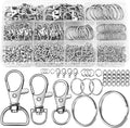 275pcs Keyring Clip with Key Rings, Metal Lanyard Keychain Clip Hooks Swivel Lobster Clasp Keyring with Split Key Ring Hoop for Keys Bags Jewellery Making Hanging Crafts