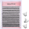 240 PCS Individual Lashes, 40D Cluster Lashes, D Curl Cluster Eyelash Extensions, 8-16mm Mixed Length Cluster Lashes Natural False Eyelashes DIY Eyelashes Extensions