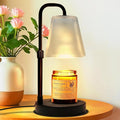 QUIGO Candle Warmer Lamp with Timer Dimmable Adjustable Height Glass Lampshade Electric Wax Melter for Scented Candles Desk Table Night Light Lamp Aesthetic Room Decor House Warming Gifts for Women[Energy Class F]
