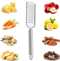 Stainless Steel Flat Zester Grater, 1 Pack, 23.5cm, Perfect for Grating, Garlic, Parmesan Cheese, Chocolate, Lemon and Limes, Durable and Rust Proof Zester, with Hanging Hole (1 Pack)