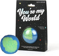 You are My World Bath Bomb | Blueberry and Green Tea Scented Bath Bomb | Gift Republic Earth Shaped Bath Time Fun