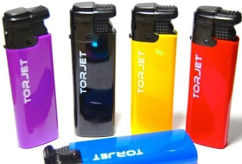 Cigar Wind Proof Jet Flame Electronic Lighter - 5 Lighters in 5 Colors by Trendz