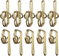100 Pack Metal Curtain Header Tape Drapery Hooks, Gold
