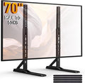 Perlegear Universal TV Stand for 22-70 inch TVs, Table Top TV Legs with 3 Height Options, Replacement TV Stands Base, Modern TV Stand, Holds up to 50kg, Max VESA 800x600mm
