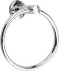304 Stainless Steel Chrome Towel Holder Ring16cm(6.3inch) With Fixing kit For Bathroom & Kitchen,Hand Towel Hanging Towel Hanger Wall Mount Contemporary Bathroom Accessories Round Towel Rail
