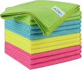 AIDEA Microfibre Cloth 12 Pack,Reusable Kitchen Microfibre Cleaning Towels Dish Cloths,Lint Free Washable Duster Rags Cloth for Home,Windows,Car,Motorbike,30 x 30 cm
