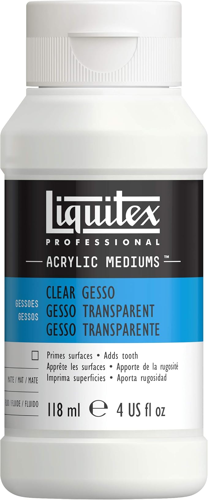 Liquitex Professional Clear Gesso Surface Prep Medium, 118 ml