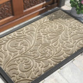Yimobra Door Mat, Heavy Duty Front Welcome Mats For Home Entrance Outdoor Indoor, Doormat for Outside Back Patio Floor Entry Porch Garage Office, 75 x 43 cm, Beige
