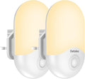 2 Pack LED Night Light, Night Lights Plug in Walls with Dusk to Dawn Photocell Sensor, 0.5W Energy Saving, Warm White Plug in Night Lighting for Kids/Children, Bedroom, Hallway, etc