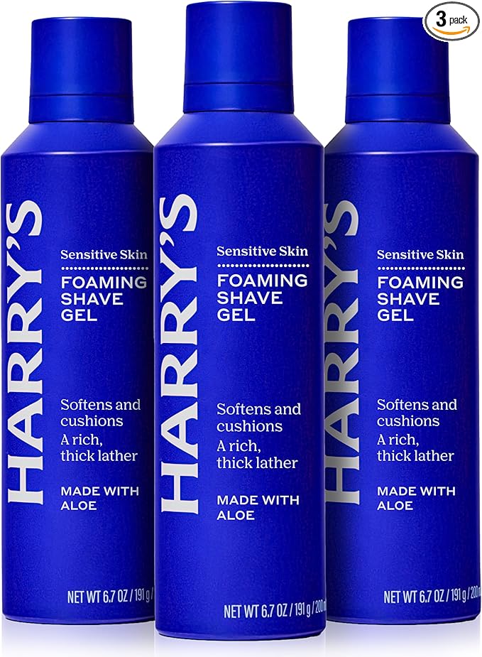 Harry's Shave Gel, Formulated with an Aloe Enriched Formula, 200ml, Pack of 3