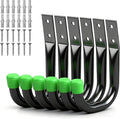 Heavy Duty Garage Storage Hooks, 6-piece Bike Hooks for Garage Wall, Utility Garage Hooks, Wall Mount J Hook for Hanging, Large Metal Storage Organizer Tool, Extension Cord Hanger