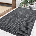 smiry Door Mat, Heavy Duty Door Matts Indoor Outdoor, Dirt Trapper Easy Clean Doormat, Non Slip Floor Mat for Front Door, Entrance, 43 x 76 cm, Grey