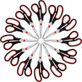 Belle Vous Sharp Craft Scissors for Adults (12 Pack) - Heavy-Duty Sharp Scissors for Crafting - Office Scissor Set for Wrapping Paper and Stationery