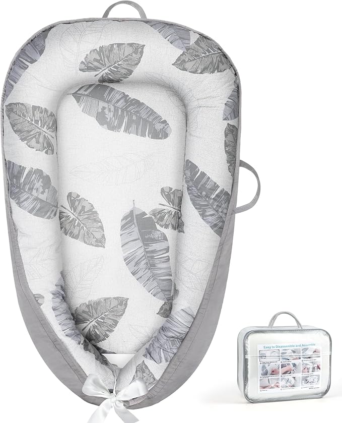 URMYWO Baby Essentials for Newborn, Baby Nest Pod, Baby Lounger for 0-12 Months Boys Girls, Breathable & Soft Travel Cot, Baby Gifts