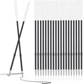 Black Reception Pen Ink Refills, Medium Nib Biro Refills for Retractable Pen, 0.7mm Pen Refills Ballpoint for Reception Office Home School (10)