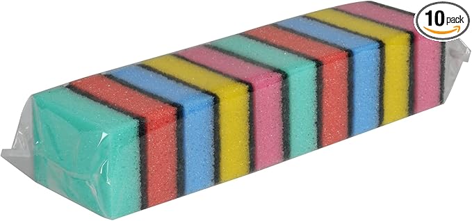 ABENA Multicoloured Sponges, One Size Pack of 10