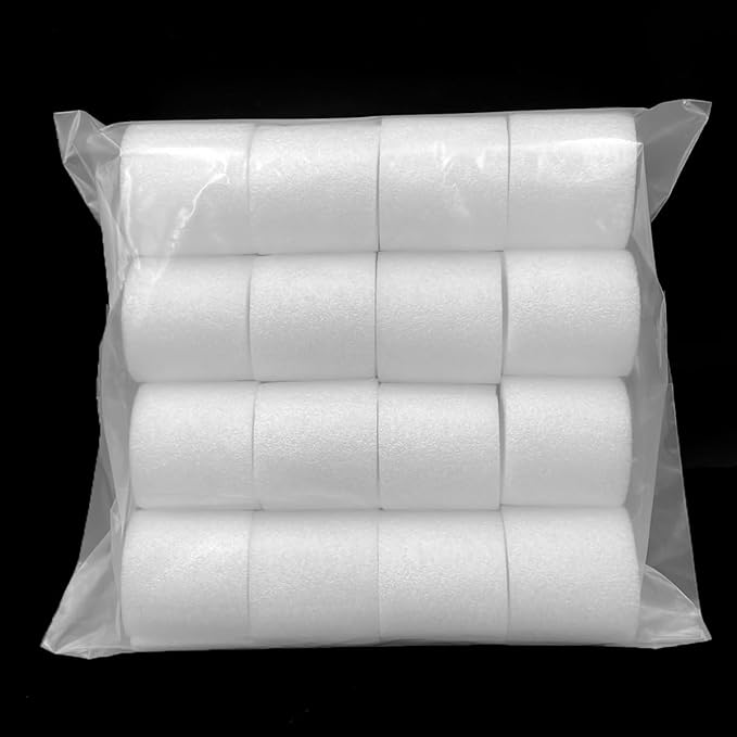 Eyelet Curtain Spacers, 16 Pcs 4.8 cm Length Divider Foam Spacers, Perfect Pleats for Poles up to 35 mm Eyelet Curtains