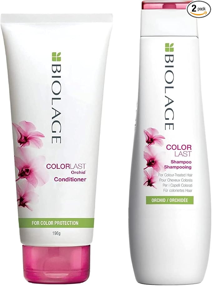 Matrix Biolage ColorLast Sulphate Free Conditioner 196gm & Shampoo 200ml Duo Set for Colour Treated Hair, Colour Protect Hair Products with Orchid Extract, Pack of 2