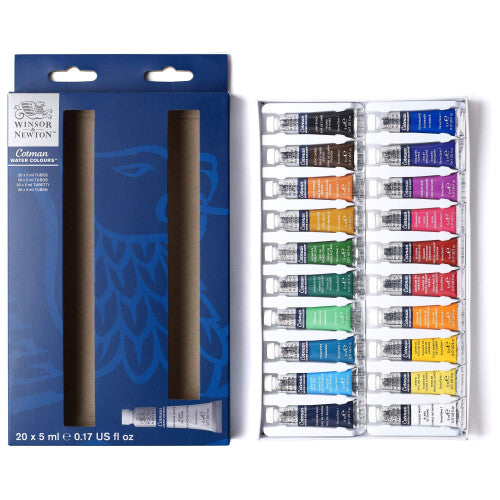 Winsor & Newton, Cotman Watercolour Set, 20 x 5ml Tubes