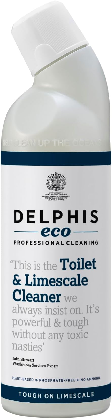 Delphis Eco Toilet & Limescale Cleaner 750ml | Eco Friendly | Toilet Cleaner Limescale Remover | Safe for Septic Tanks | Kills 99.99% of Bacteria