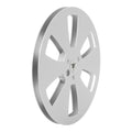 7 Inch Aluminum Alloy Empty Tape Reel for 1/4 Inch Tape, Silver Grey