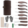 Handmade Wood Carving Engraving Knife Set Rasp Spoon Tool Kit Woodworking DIY 15pcs