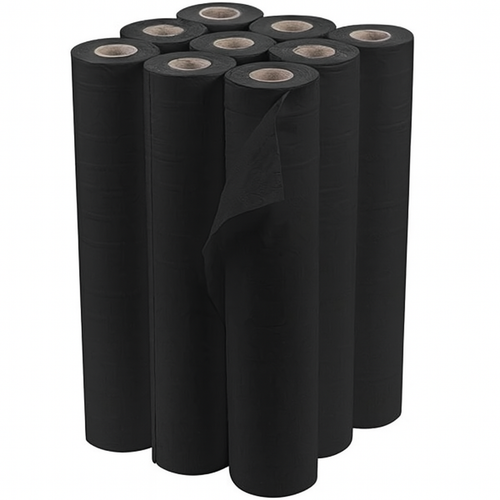 Disposable Black Non-Woven Cosmetic Roll 80cm x 50m - Hygiene Cover for Beauty & Hair Salons