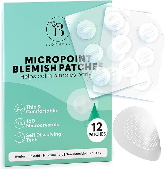 Microdart Pimple Patch for Overnight Care, Salicylic Acid Pimple Patches Microdart Technology, Blemish Spot Care with Niacinamide, Salicylic & Hyaluronic Acid (12 Count) - PAC3