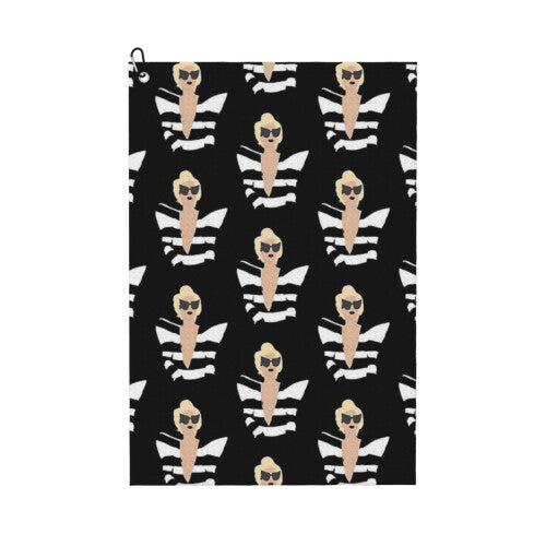 (Lady Gaga Telephone_4238) Golf Towel Funny Printed Cristmas Gift for Men Women Husband Dad Mom Birthday Golfers Fan