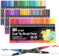 Laconile 72 Colours Dual Tip Brush Pens Brush Markers, Felt Colouring Pens for Adults Painting Colouring Sketching Drawing Calligraphy