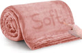 MOONLIGHT20015 Fleece Throw Blanket for Bed - Soft Cosy Fluffy Blankets for Sofa, 400 GSM Silk Touch Warm Double Throws for Audlts, Pink, 150x200 Cm