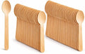 1Above 100Pk Disposable Wooden Cutlery Set, 100% Natural and Biodegradable, Eco-Friendly Cutlery Set for Wedding, Office and Party Picnic (Spoon)