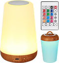 LED Bedside Night Light – Touch & Remote Control Small Cordless Table Lamp, USB Rechargeable, Battery Operated, 13 Colours, 5 Brightness Levels, Timer – for Kids, Baby, Girls[Energy Class F]
