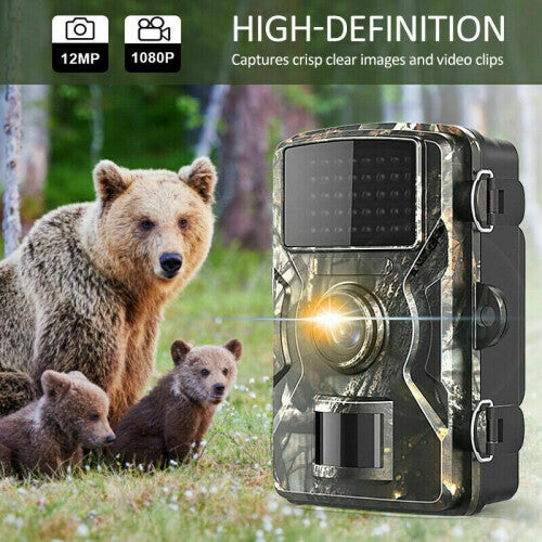 Hunting Trail Camera 12MP HD 1080P Wildlife Cam Infrared Night Vision UK