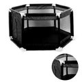 (BlackÂ ) Baby Playpen 6 Sides with Round Zipper Door Play