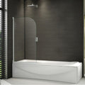 800x1400mm 180Â°Pivot 5mm Glass Over Bath Shower Screen Door Panel K1
