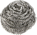 Spontex Tough Kitchen Scourers | Wire Wool Pan Scourers | 90% Recycled Rust-Free Stainless Steel | Cleans Ovens, BBQs, Glass Dishes & Jugs | 4 Count