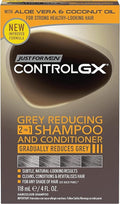 Just For Men Control GX 2-in-1 Shampoo and Conditioner, Gradually and Permanently Reduces Grey Hair with Each Wash, New Improved Formula - All Shades, 118 ml